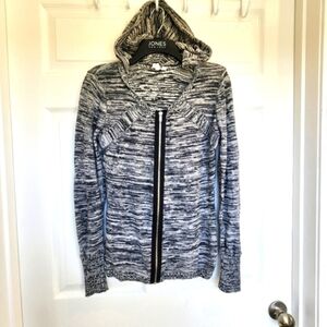 Hang Ten Women's Heather‎ Gray Full Zip Hooded Sweater Jacket Size Large